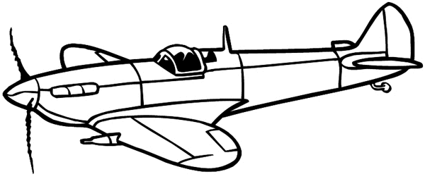 World War II fighter airplane vinyl sticker. Customize on line.      Aeroplanes And Space Travel 002-0109  